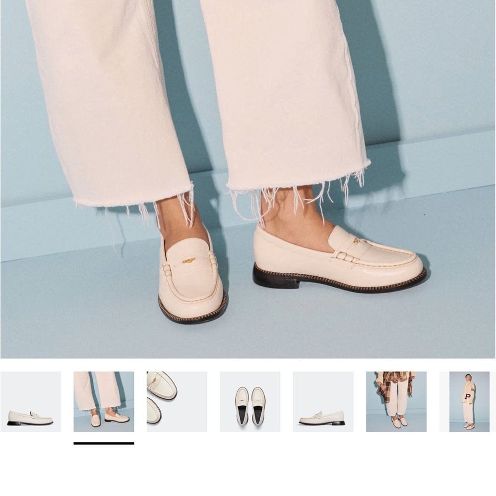 Freda Salvador Elba Penny Loafer in Bone